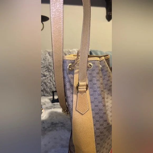 Gucci Micro GG Supreme Web Sherry Line Bucket (Vintage) - Picture 5 of 16